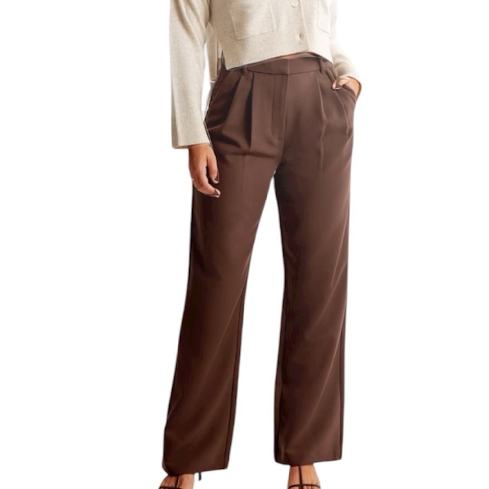 Abercrombie & Fitch Brown Wide-Leg Trousers